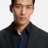Slim-fit jacket in performance-stretch fabric