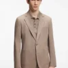 Slim-fit jacket in stretch cotton