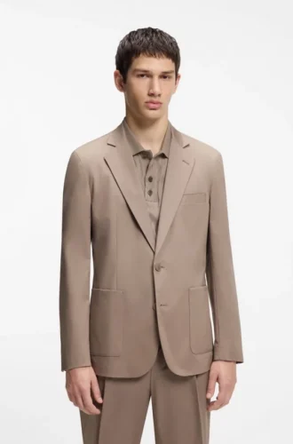 Slim-fit jacket in stretch cotton Slim-fit jacket in stretch cotton