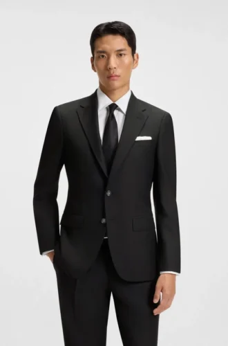 Slim-fit jacket in stretch wool