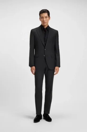 Slim-fit jacket in stretch wool