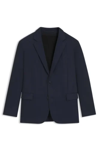 Slim-fit jacket in twill-print jersey Slim-fit jacket in twill-print jersey