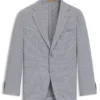 Slim-fit jacket in virgin wool and silk