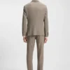 Slim-fit jacket in virgin wool and silk