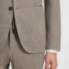 Slim-fit jacket in virgin wool and silk