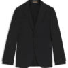 Slim-fit jacket in virgin wool and silk