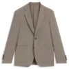 Slim-fit jacket in virgin wool and silk