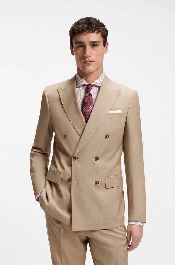 Slim-fit jacket in virgin wool serge Slim-fit jacket in virgin wool serge