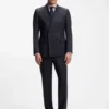 Slim-fit jacket in virgin wool serge Slim-fit jacket in virgin wool serge