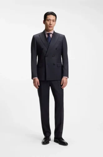 Slim-fit jacket in virgin wool serge