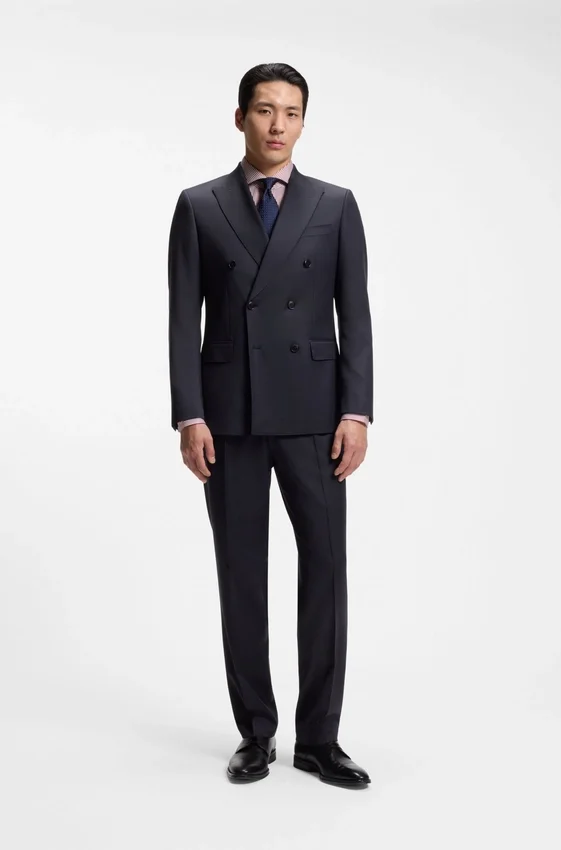Slim-fit jacket in virgin wool serge Slim-fit jacket in virgin wool serge