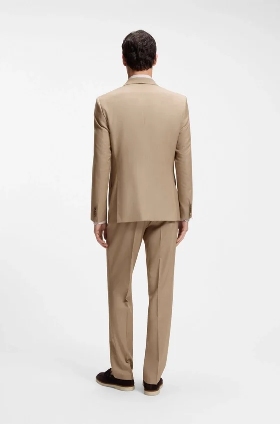Slim-fit jacket in virgin wool serge Slim-fit jacket in virgin wool serge