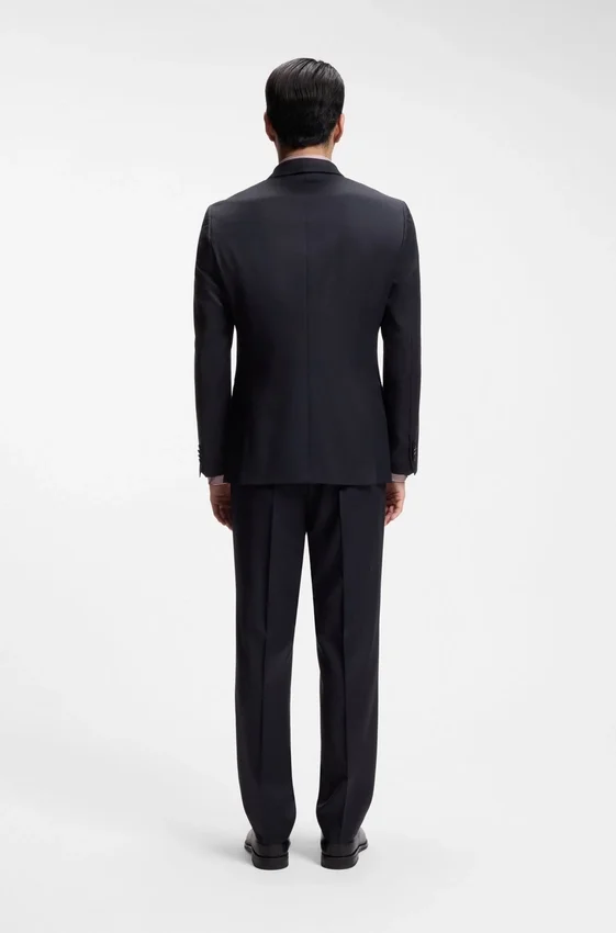 Slim-fit jacket in virgin wool serge Slim-fit jacket in virgin wool serge