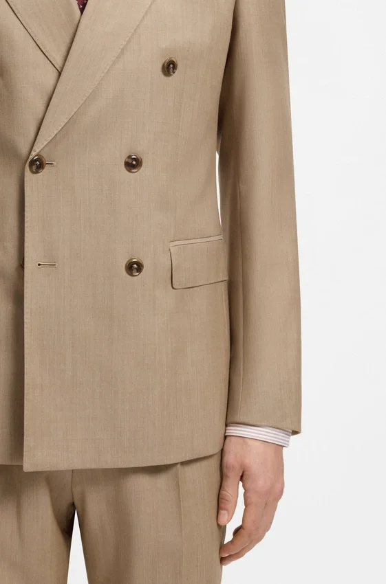 Slim-fit jacket in virgin wool serge Slim-fit jacket in virgin wool serge