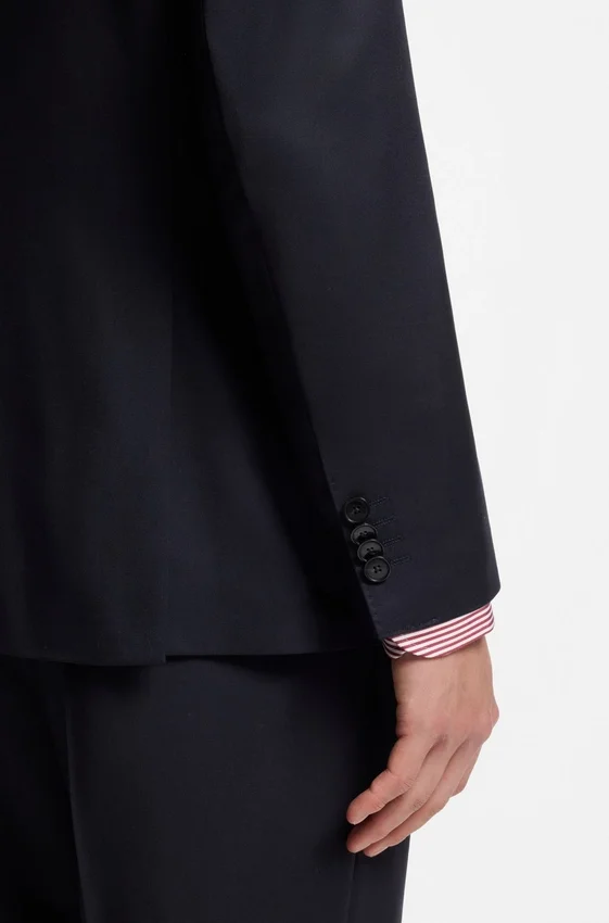 Slim-fit jacket in virgin wool serge Slim-fit jacket in virgin wool serge