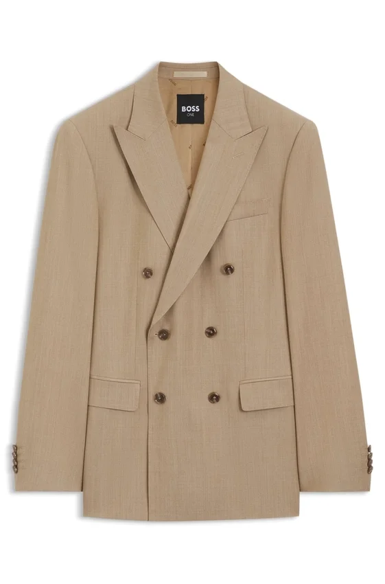 Slim-fit jacket in virgin wool serge Slim-fit jacket in virgin wool serge