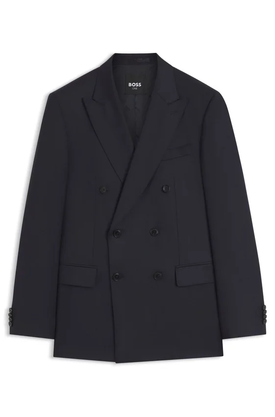Slim-fit jacket in virgin wool serge Slim-fit jacket in virgin wool serge