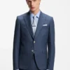 Slim-fit jacket in virgin wool, silk and linen Slim-fit jacket in virgin wool, silk and linen