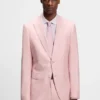 Slim-fit jacket in virgin wool, silk and linen Slim-fit jacket in virgin wool, silk and linen