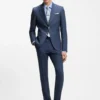 Slim-fit jacket in virgin wool, silk and linen Slim-fit jacket in virgin wool, silk and linen