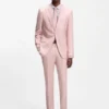 Slim-fit jacket in virgin wool, silk and linen Slim-fit jacket in virgin wool, silk and linen