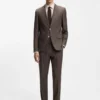 Slim-fit jacket in virgin wool, silk and linen Slim-fit jacket in virgin wool, silk and linen