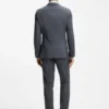 Slim-fit jacket in virgin wool, silk and linen
