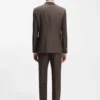 Slim-fit jacket in virgin wool, silk and linen Slim-fit jacket in virgin wool, silk and linen