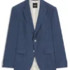 Slim-fit jacket in virgin wool, silk and linen Slim-fit jacket in virgin wool, silk and linen