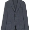 Slim-fit jacket in virgin wool, silk and linen