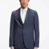 Slim-fit jacket in washable virgin wool Slim-fit jacket in washable virgin wool