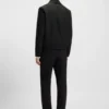 Slim-fit jacket in wool-blend poplin
