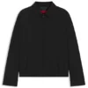 Slim-fit jacket in wool-blend poplin