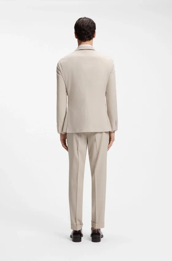 Slim-fit jacket in wool-blend seersucker Slim-fit jacket in wool-blend seersucker