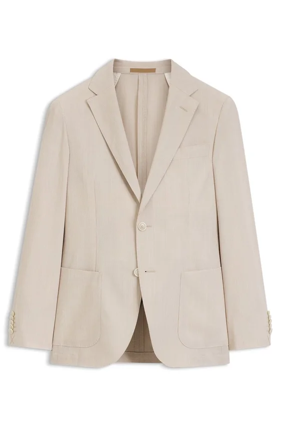 Slim-fit jacket in wool-blend seersucker Slim-fit jacket in wool-blend seersucker