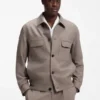 Slim-fit jacket in wrinkle-resistant twill