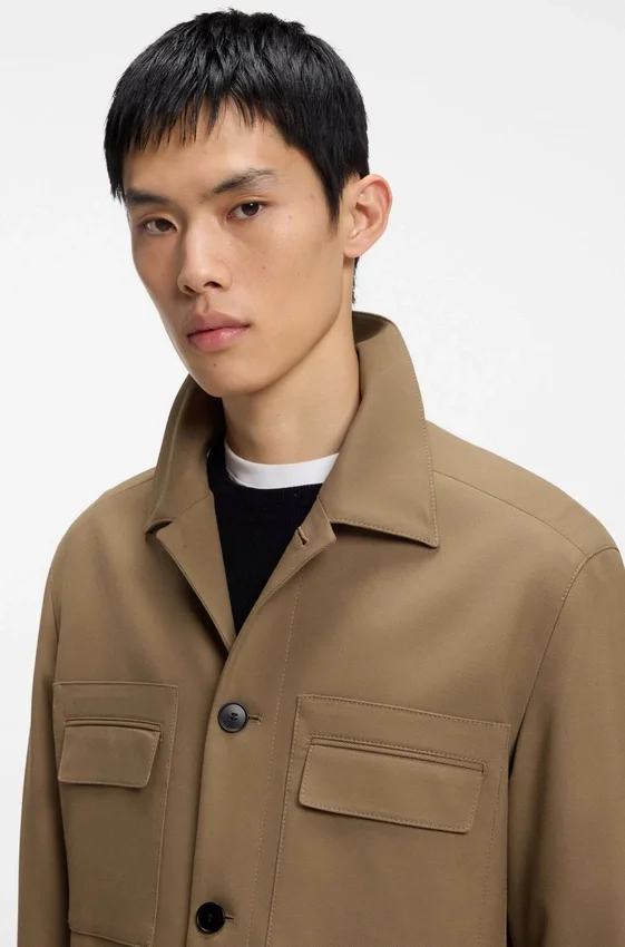 Slim-fit jacket in wrinkle-resistant twill Slim-fit jacket in wrinkle-resistant twill