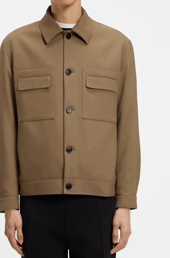 Slim-fit jacket in wrinkle-resistant twill Slim-fit jacket in wrinkle-resistant twill