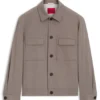 Slim-fit jacket in wrinkle-resistant twill