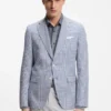Slim-fit jacket with puppytooth pattern