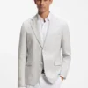 Slim-fit jacket with puppytooth pattern