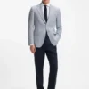 Slim-fit jacket with puppytooth pattern