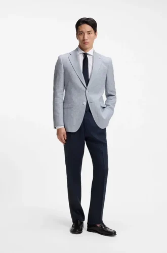 Slim-fit jacket with puppytooth pattern