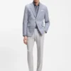 Slim-fit jacket with puppytooth pattern