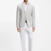 Slim-fit jacket with puppytooth pattern