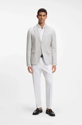 Slim-fit jacket with puppytooth pattern