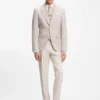 Slim-fit jacket with puppytooth pattern