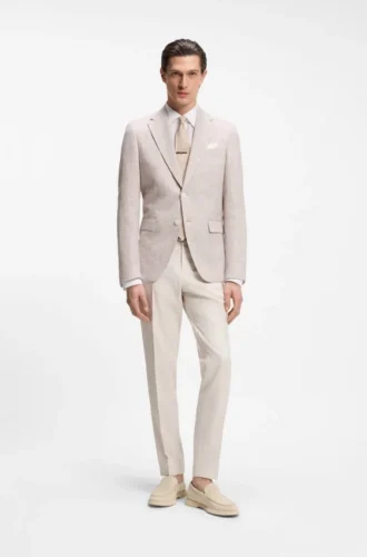 Slim-fit jacket with puppytooth pattern