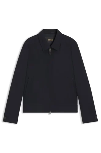 Slim-fit jacket with water-repellent finish