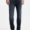 Slim-fit jeans in dark-blue stretch denim Slim-fit jeans in dark-blue stretch denim